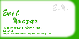 emil moczar business card